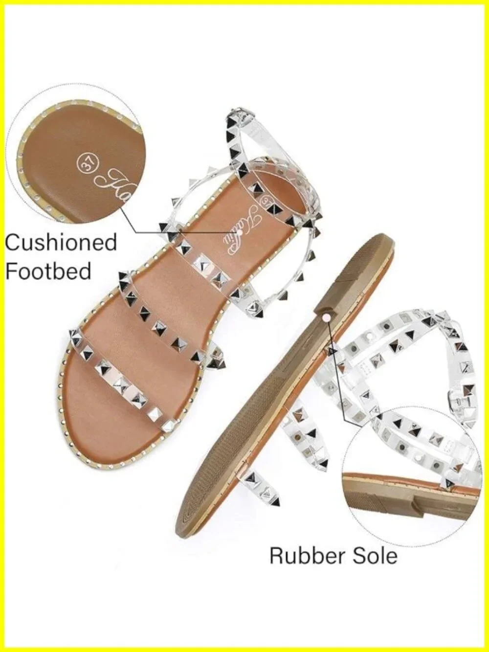 Studded Strappy Flat Sandals | Gladiator Style | Women's Sandals